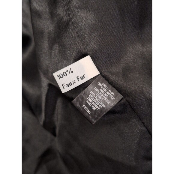 Express Faux Fur Coat Womens Sz Large Y2K Old Money Gothic Plush Shaggy Soft - Picture 13 of 15